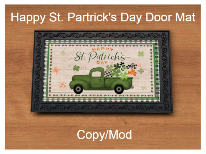 *CC* Happy St. Partrick's Day Door Mat