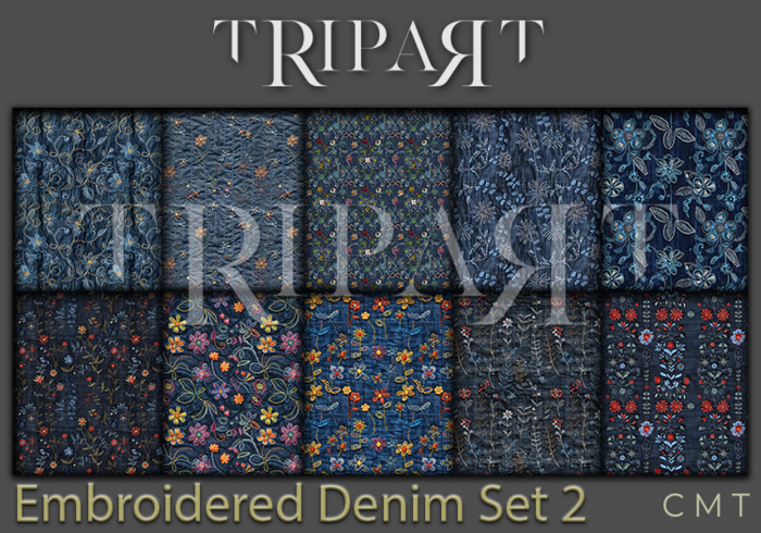 ..::TRIPART::.." PROMO " Embroidered Denim Set 2