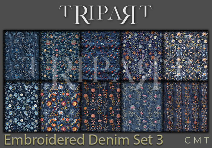 ..::TRIPART::.." PROMO " Embroidered Denim Set 3