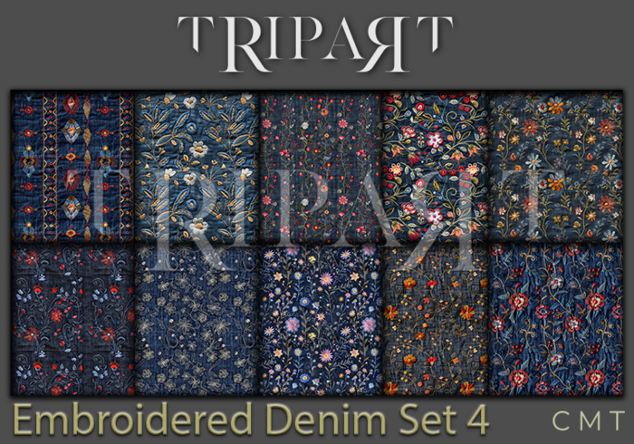 ..::TRIPART::.." PROMO " Embroidered Denim Set 4
