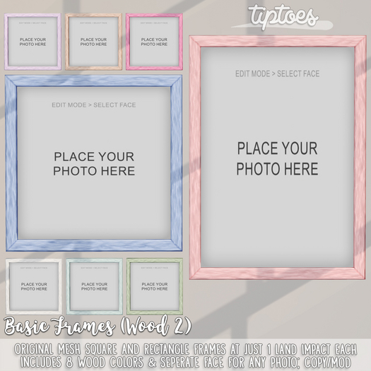 . tiptoes - Basic Frames - Wood Set 2