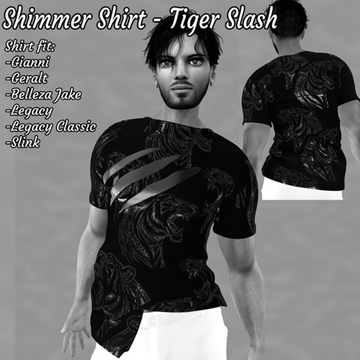 DEMO Men's Shirt - Tiger slash Shimmer
