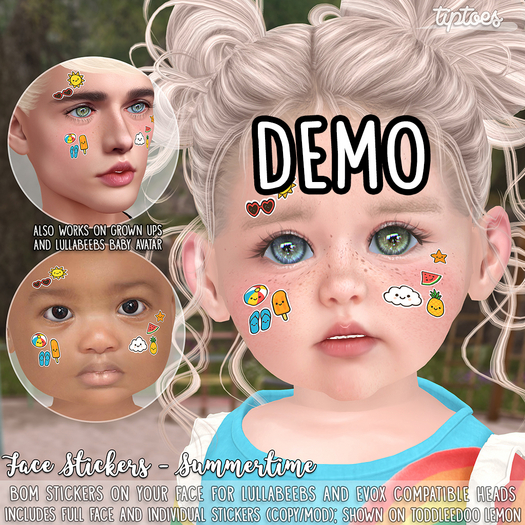. tiptoes - Face Stickers - Demo