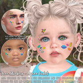 . tiptoes - Face Stickers - Space Cadet
