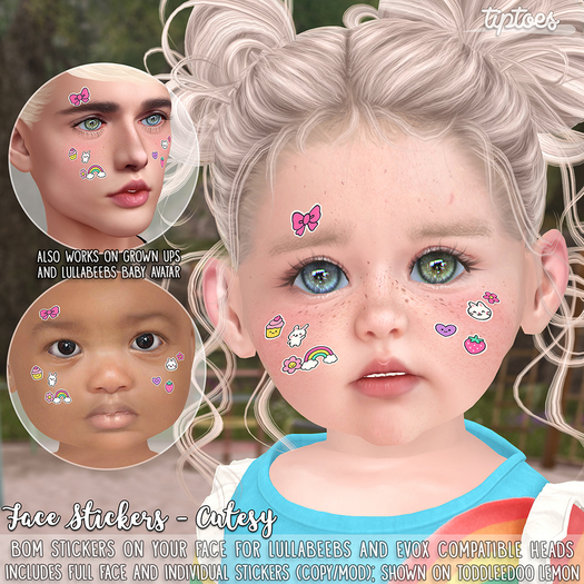 . tiptoes - Face Stickers - Cutesy