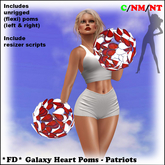 *FD* Galaxy Hearts Poms [Boxed] Patriots