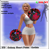 *FD* Galaxy Hearts Poms [Boxed] Gothic