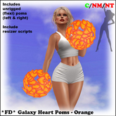 *FD* Galaxy Hearts Poms [Boxed] Orange