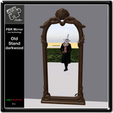 Mirror *new* standing old antik darkwood Spiegel PBR