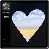 Mirror PBR Heart Herz Spiegel with resize script all Axis! 