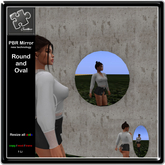 Mirror round - oval  Spiegel rund - oval PBR *new* with resize script all Axis! 