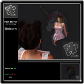 Mirror Spiegel  *new* PBR Unicorn Einhorn with resize script