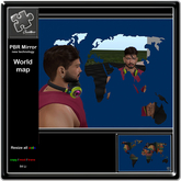 Mirror Spiegel *new* Worldmap Weltkarte with resize all axis