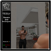 Mirror Spiegel PBR *NEW* square - rectangular with resize script