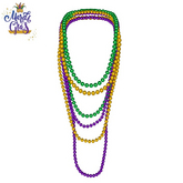 Traditional MARDI GRAS - 6 String Mardi Gras Beads Necklace (ADD)