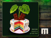 MIASNOW 2026 - Monstera Plant in Rainbow Cake, DECOR