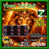 eZSL Leo Astrology Tail Ball for Vixen Tails [Add/Unpack]
