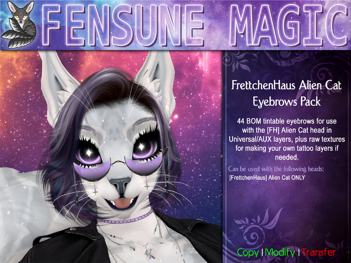 .:FM:. FH Alien Cat Eyebrows Pack