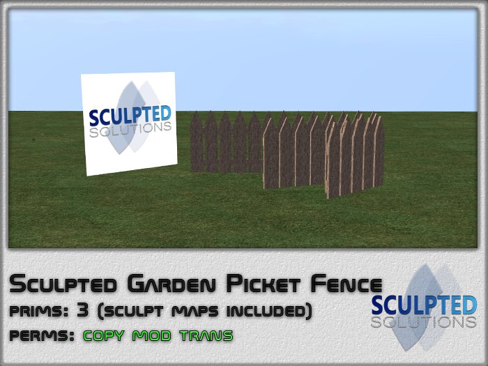 Sculpted Garden Picket Fence Pack FULL PERMISSION!