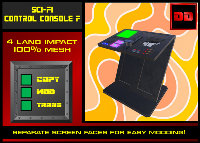 Sci-Fi Control Console F [FULL PERM] [PBR]