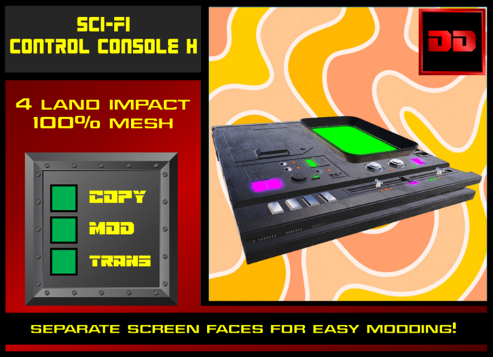 Sci-Fi Control Console H [FULL PERM] [PBR]