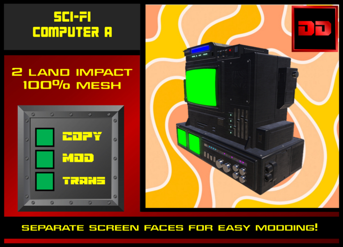 Sci-Fi Computer Console A [FULL PERM] [PBR]