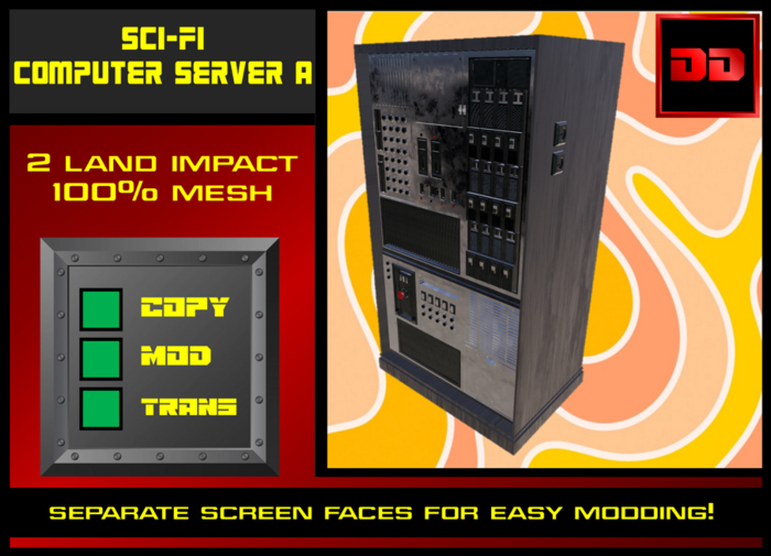 Sci-Fi Computer Server A [FULL PERM] [PBR]