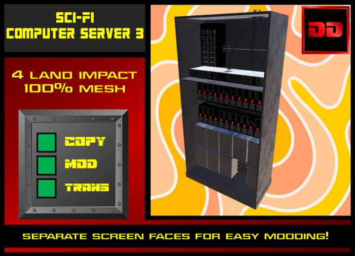 Sci-Fi Computer Server B [FULL PERM] [PBR]