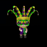 DFS GB#80 Mr Clicky - Mardi Gras Masked Figurine  
