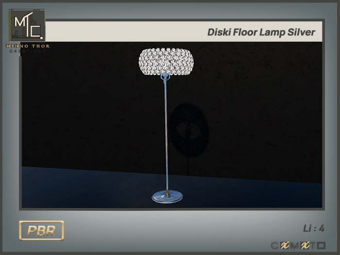 Diski Stehlampe Silber