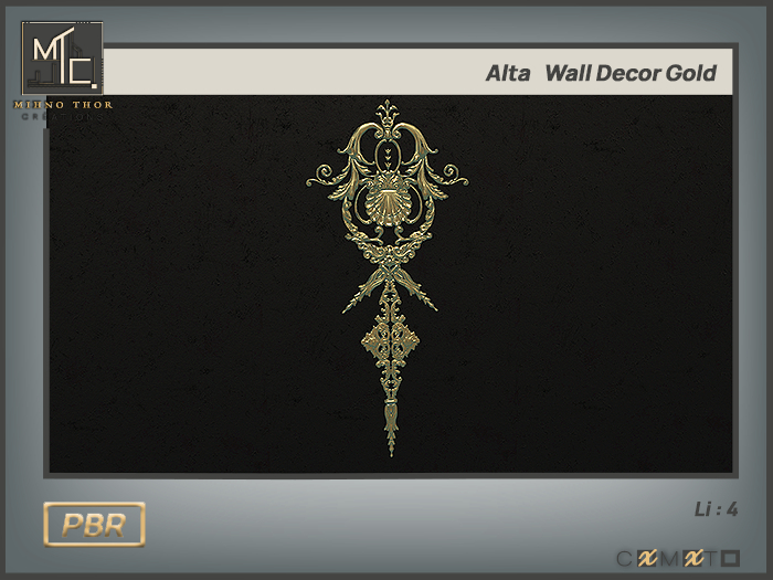 Alta Wanddekoration Gold