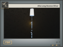 Alta long Sconce silver