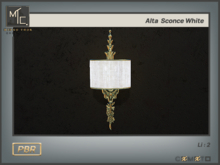 Aplique de pared Alta Sconce blanco