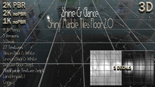 Shine & Glance - Marble Tiles Floor - Black & White 2.0 - PBR