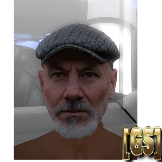 Old man face mask bust