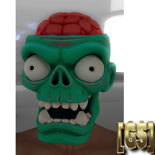 Stylized Zombie Head mask