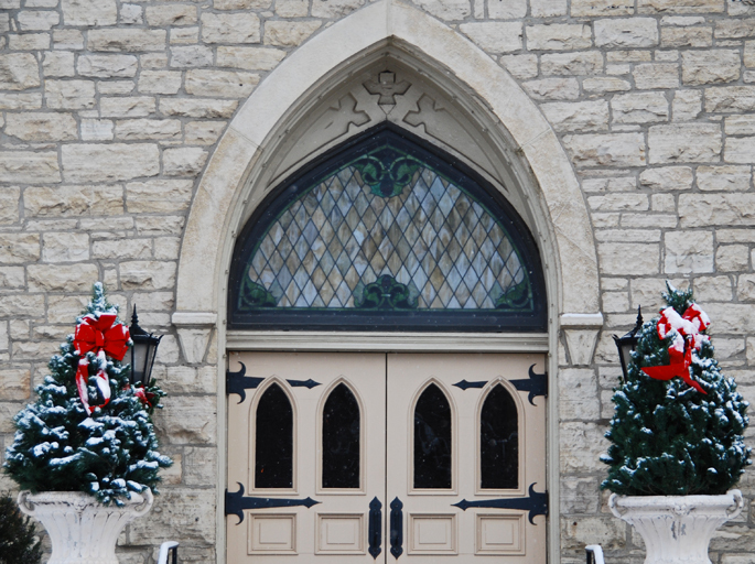 Winter Door Framed Photo