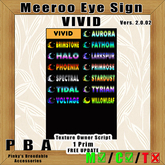 Meeroo Eye Sign "Diurnal Vivid" Vers. 2