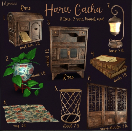 5. Haru Gacha set stand. Myrrine