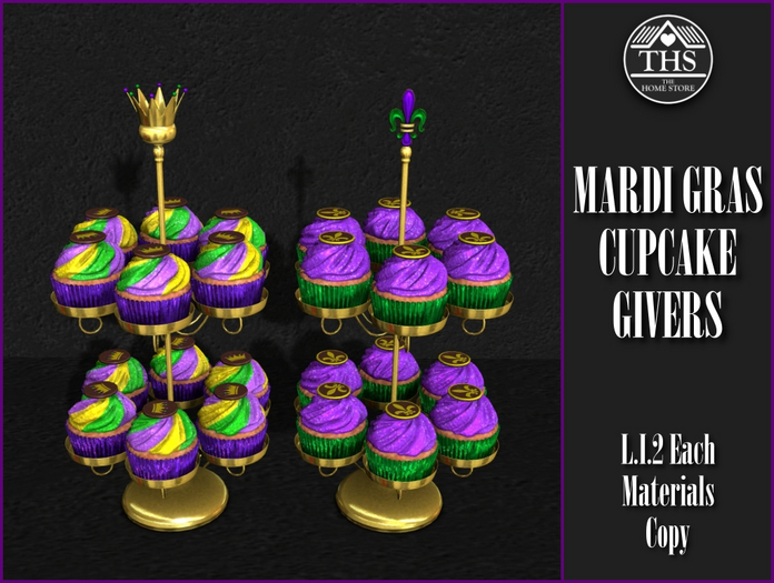 MARDI GRAS - MARDI GRAS CUPCAKES