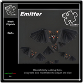 Bats / Fledermaus / emitter / real / animiert / 3d / wing beat / sculpty/ garden/ gothic/ blood/ dar