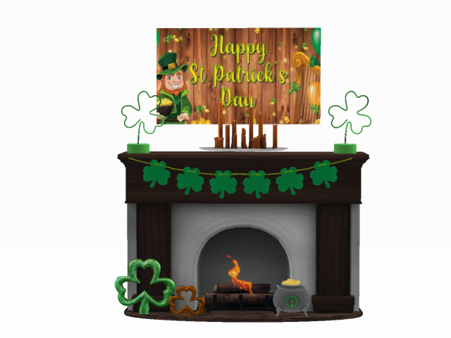 St Patrick's Day Fireplace