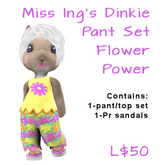 Miss Ing's Dinkie Pants Set Flower Power