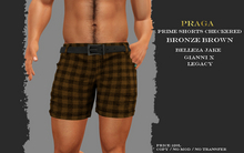 Praga Prime Shorts Checkered - Bronze Brown