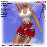 *FD* Zahra Shorts [Boxed] Patriots