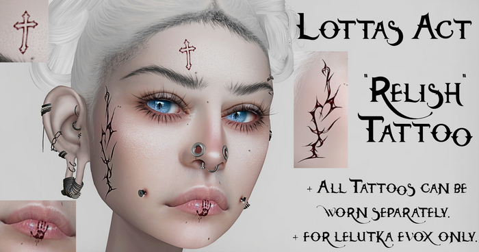 Lottas Act Tattoos :: Face evox :: Relish