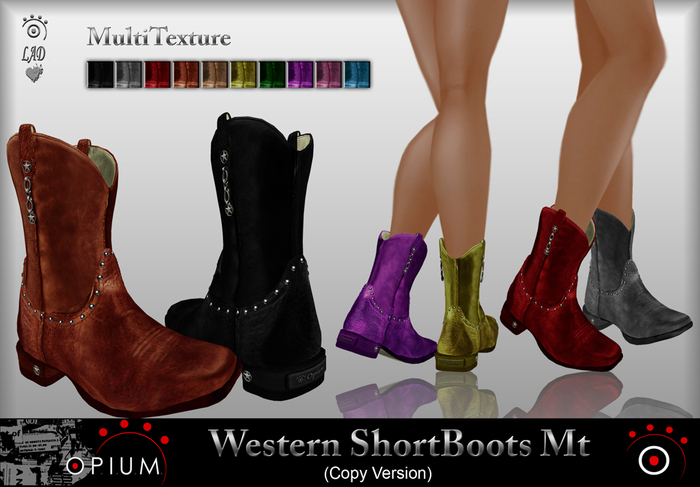 Opium Western ShortBoots Mt (Copy)(Boxed)(PROMO)