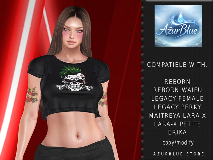 {AB} Punk Skele - Crop Top