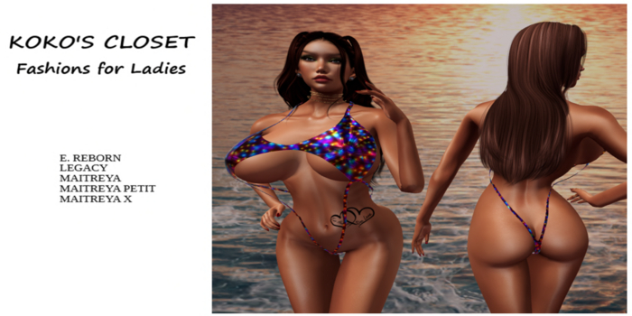 KOKO'S CLOSET SHINY STARRY SWIMSUIT