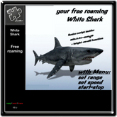 Mesh SHARK / Grey / free Roaming /realistic look / Aquarium / Merfolk / Real / with MENU AND RESIZE